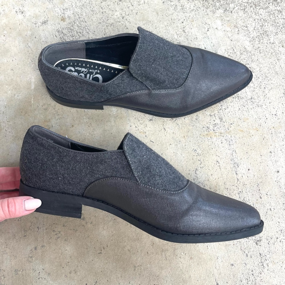 Sam Edelman Farrah Gray Women Shoes Pointed Toe Shoes Loafer Size 8